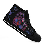 Sagittarius And Astrological Signs Print Black High Top Shoes