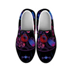 Sagittarius And Astrological Signs Print Black Slip On Shoes