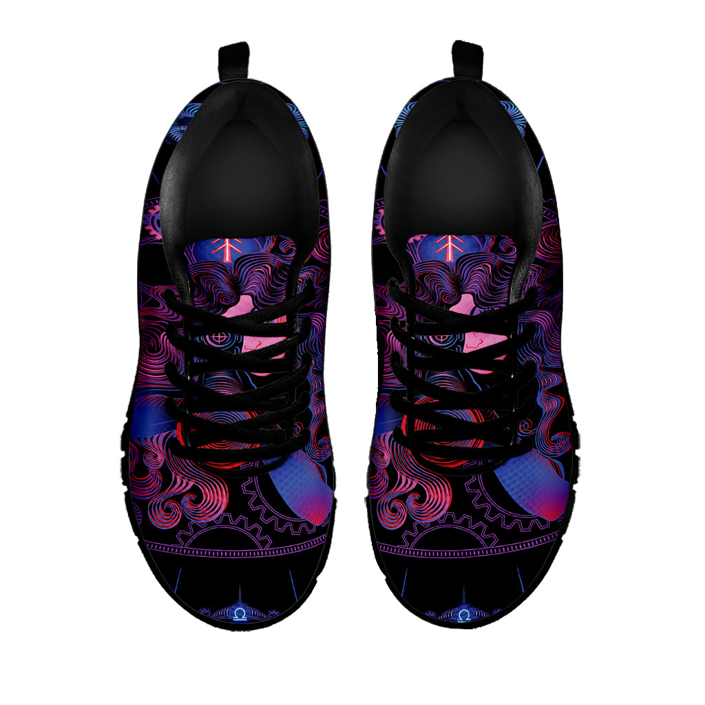 Sagittarius And Astrological Signs Print Black Sneakers