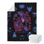 Sagittarius And Astrological Signs Print Blanket