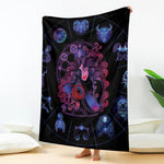 Sagittarius And Astrological Signs Print Blanket