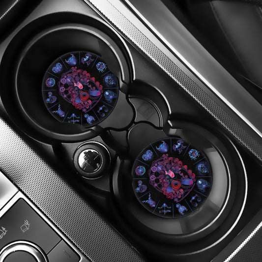 Sagittarius And Astrological Signs Print Car Coasters