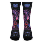 Sagittarius And Astrological Signs Print Crew Socks
