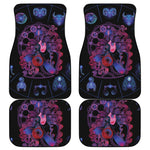 Sagittarius And Astrological Signs Print Front and Back Car Floor Mats