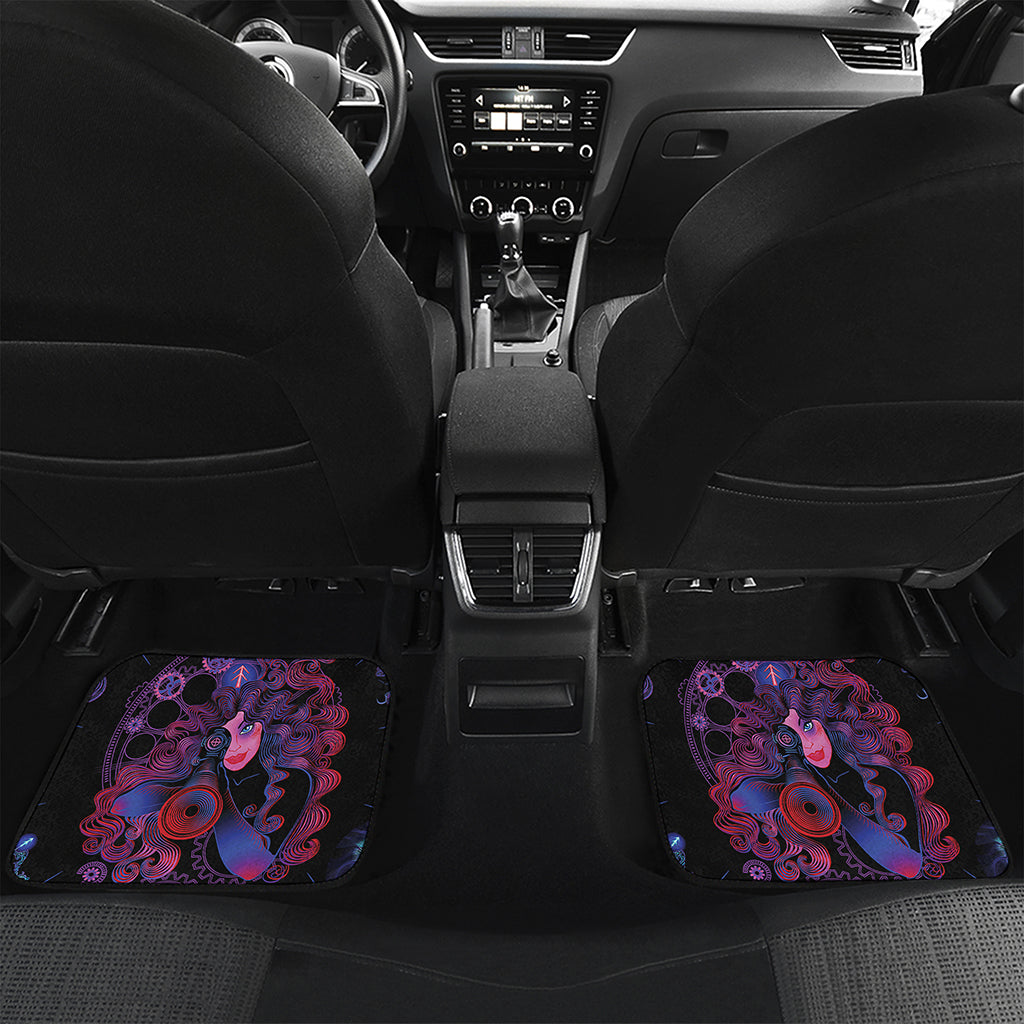 Sagittarius And Astrological Signs Print Front and Back Car Floor Mats