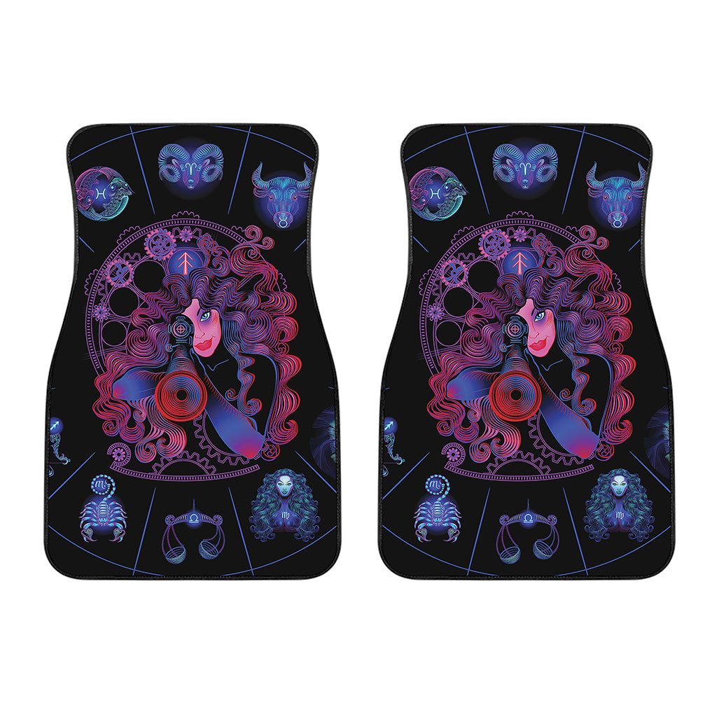 Sagittarius And Astrological Signs Print Front Car Floor Mats