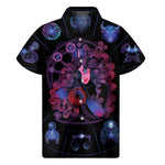 Sagittarius And Astrological Signs Print Men's Short Sleeve Shirt