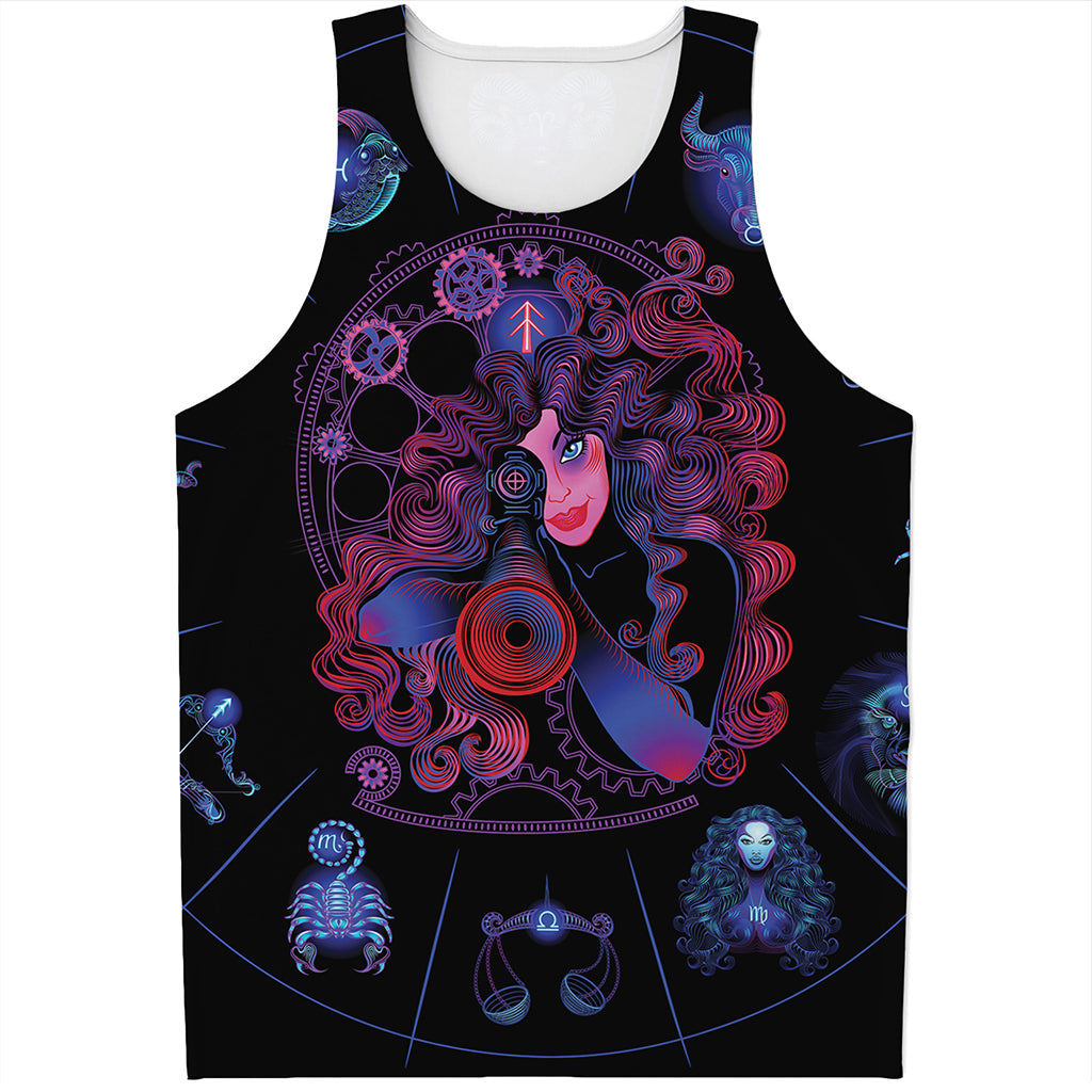 Sagittarius And Astrological Signs Print Men's Tank Top