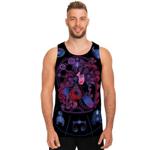 Sagittarius And Astrological Signs Print Men's Tank Top