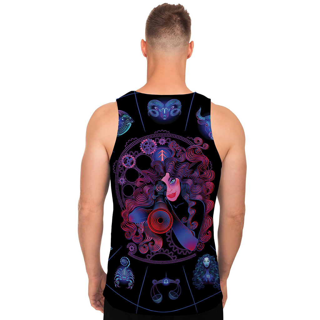 Sagittarius And Astrological Signs Print Men's Tank Top