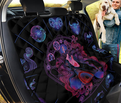 Sagittarius And Astrological Signs Print Pet Car Back Seat Cover