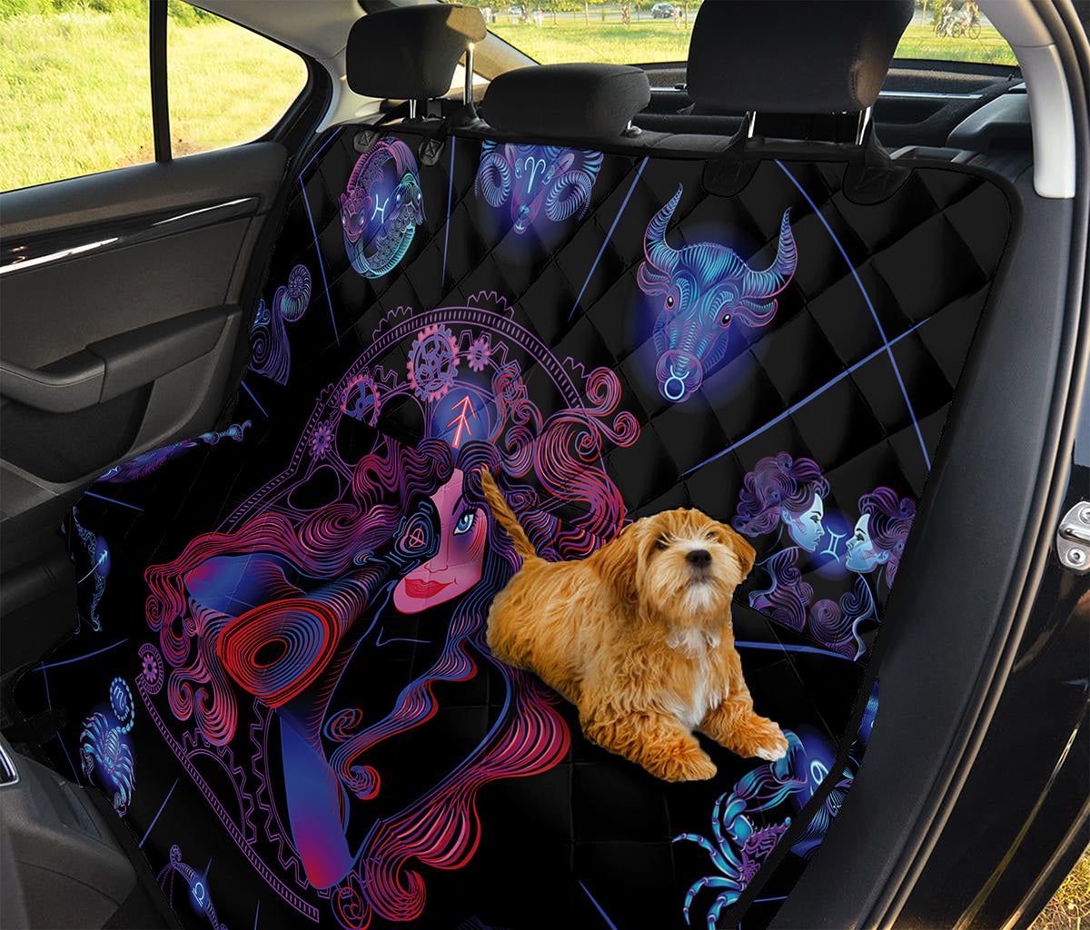 Sagittarius And Astrological Signs Print Pet Car Back Seat Cover