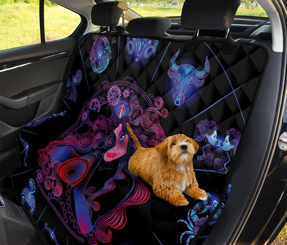 Sagittarius And Astrological Signs Print Pet Car Back Seat Cover