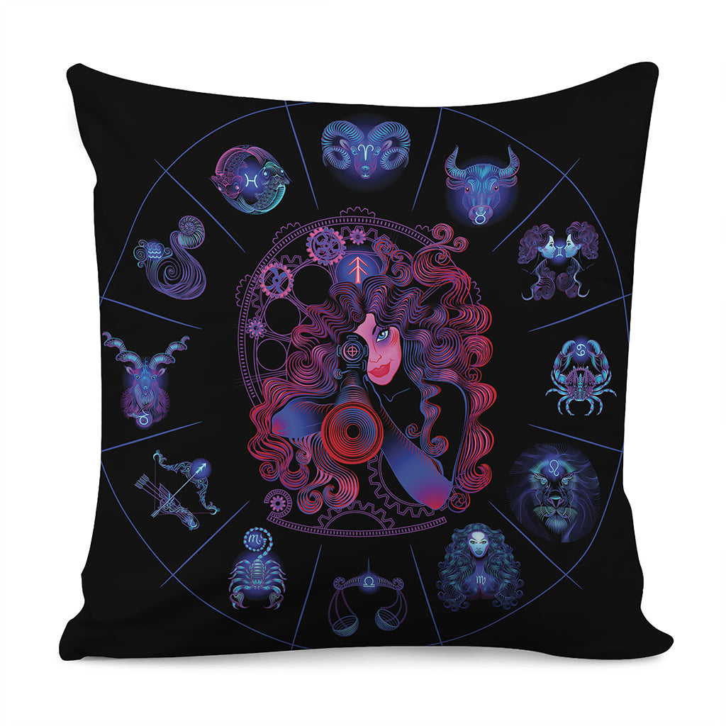 Sagittarius And Astrological Signs Print Pillow Cover