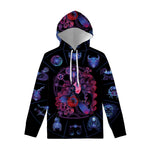 Sagittarius And Astrological Signs Print Pullover Hoodie