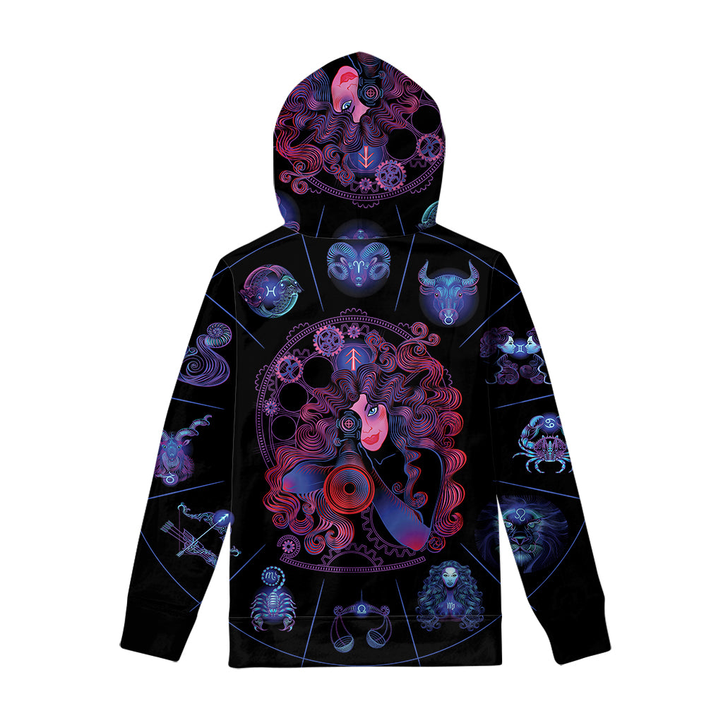 Sagittarius And Astrological Signs Print Pullover Hoodie