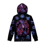 Sagittarius And Astrological Signs Print Pullover Hoodie