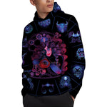 Sagittarius And Astrological Signs Print Pullover Hoodie