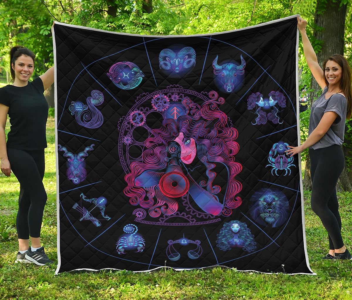 Sagittarius And Astrological Signs Print Quilt