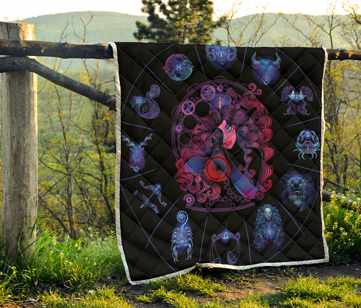 Sagittarius And Astrological Signs Print Quilt