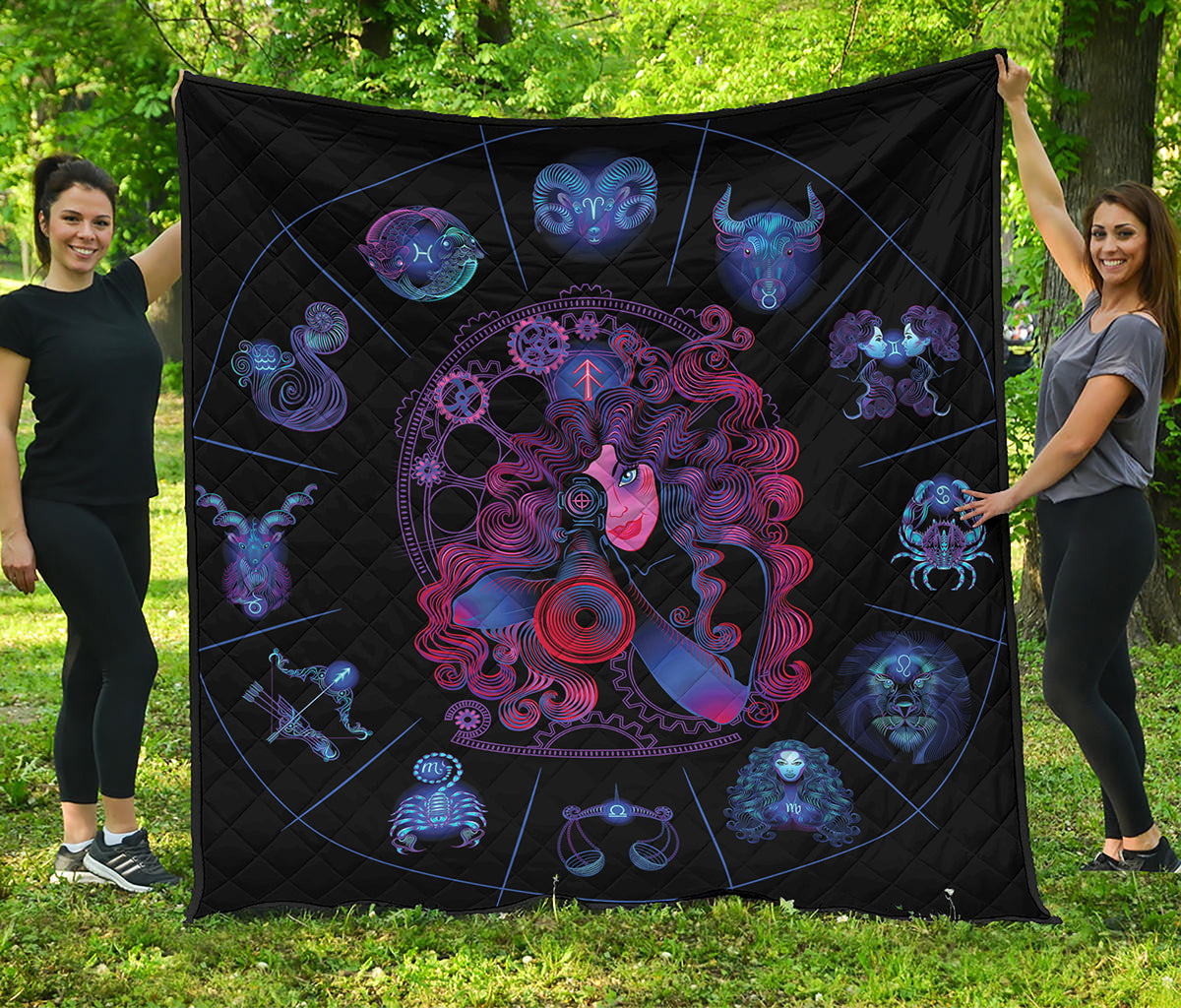 Sagittarius And Astrological Signs Print Quilt