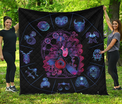 Sagittarius And Astrological Signs Print Quilt
