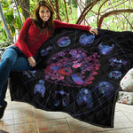 Sagittarius And Astrological Signs Print Quilt