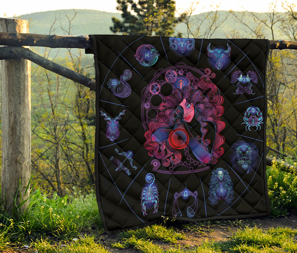 Sagittarius And Astrological Signs Print Quilt