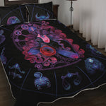 Sagittarius And Astrological Signs Print Quilt Bed Set