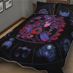 Sagittarius And Astrological Signs Print Quilt Bed Set