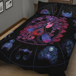 Sagittarius And Astrological Signs Print Quilt Bed Set