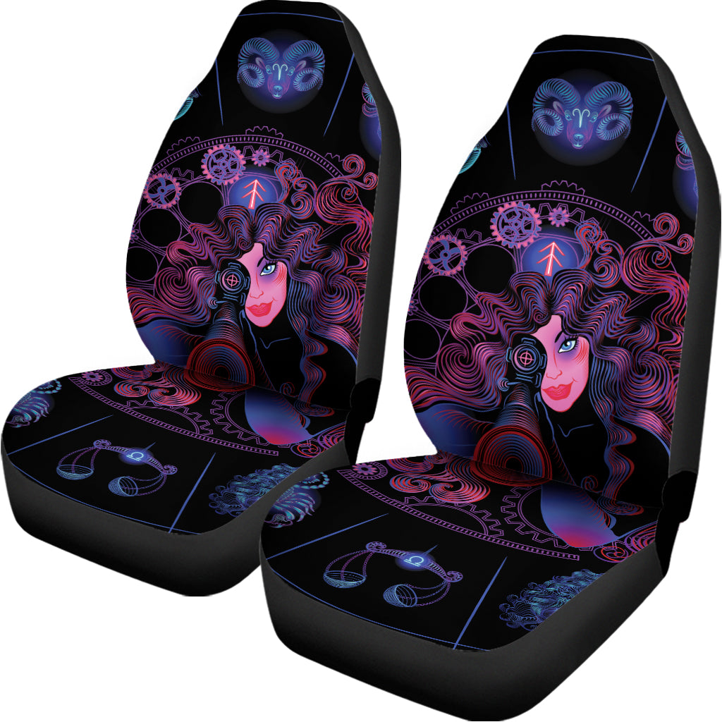 Sagittarius And Astrological Signs Print Universal Fit Car Seat Covers