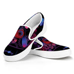 Sagittarius And Astrological Signs Print White Slip On Shoes