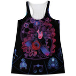 Sagittarius And Astrological Signs Print Women's Racerback Tank Top