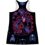 Sagittarius And Astrological Signs Print Women's Racerback Tank Top