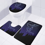 Sagittarius Constellation Print 3 Piece Bath Mat Set