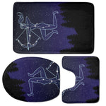 Sagittarius Constellation Print 3 Piece Bath Mat Set