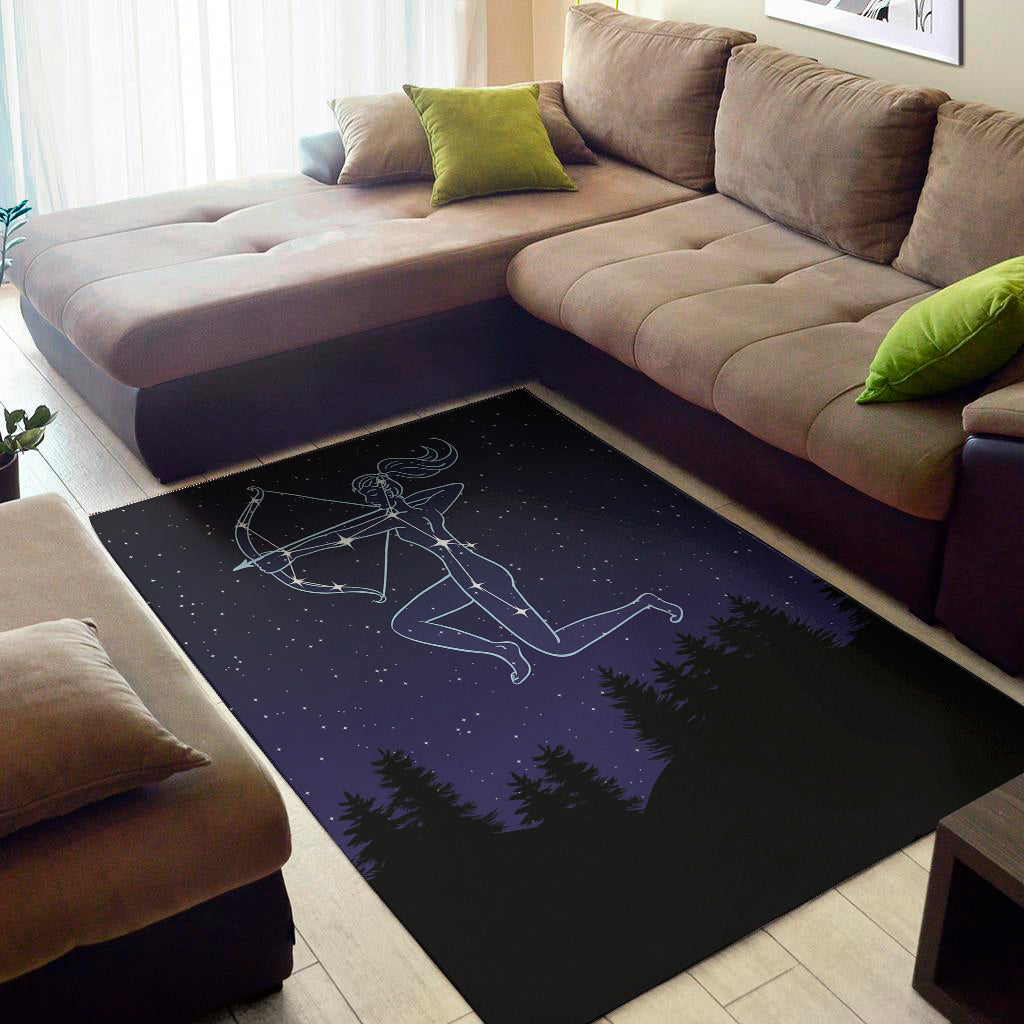 Sagittarius Constellation Print Area Rug