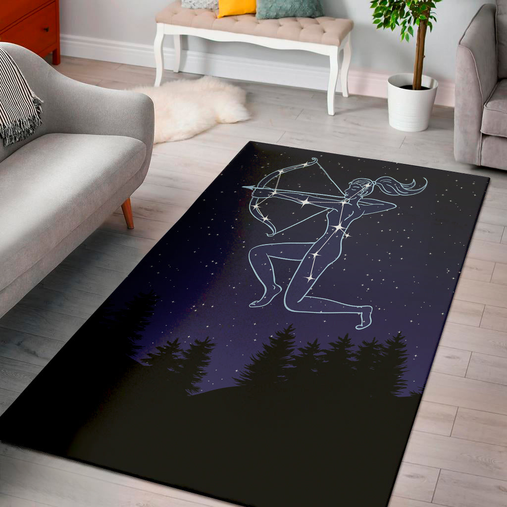 Sagittarius Constellation Print Area Rug