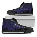 Sagittarius Constellation Print Black High Top Sneakers
