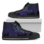 Sagittarius Constellation Print Black High Top Shoes