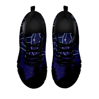 Sagittarius Constellation Print Black Sneakers