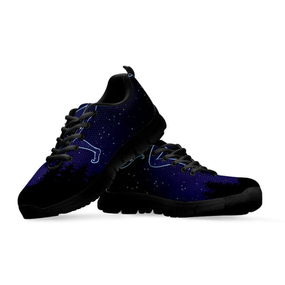 Sagittarius Constellation Print Black Sneakers