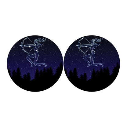 Sagittarius Constellation Print Car Coasters