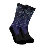Sagittarius Constellation Print Crew Socks