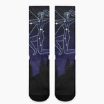 Sagittarius Constellation Print Crew Socks