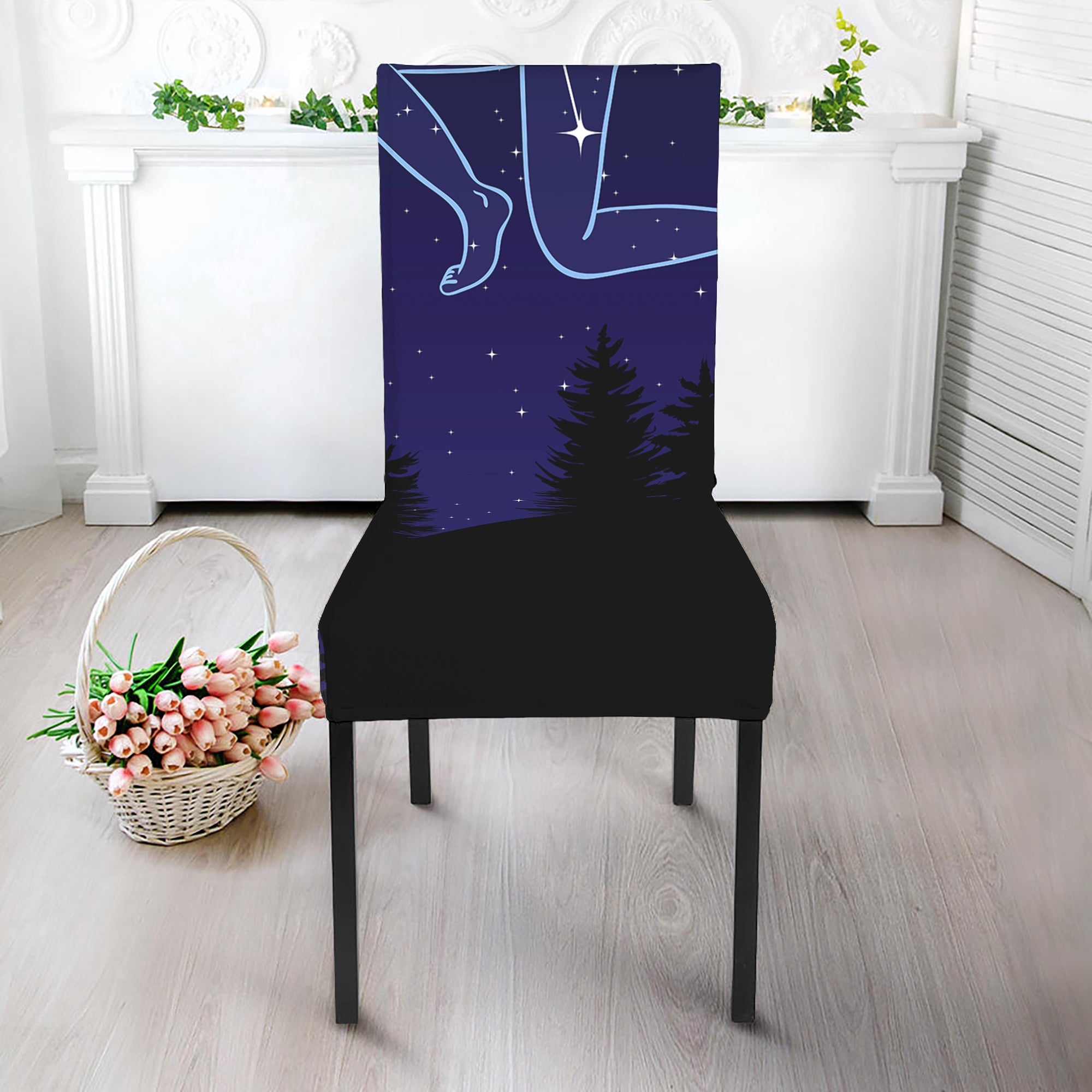 Sagittarius Constellation Print Dining Chair Slipcover