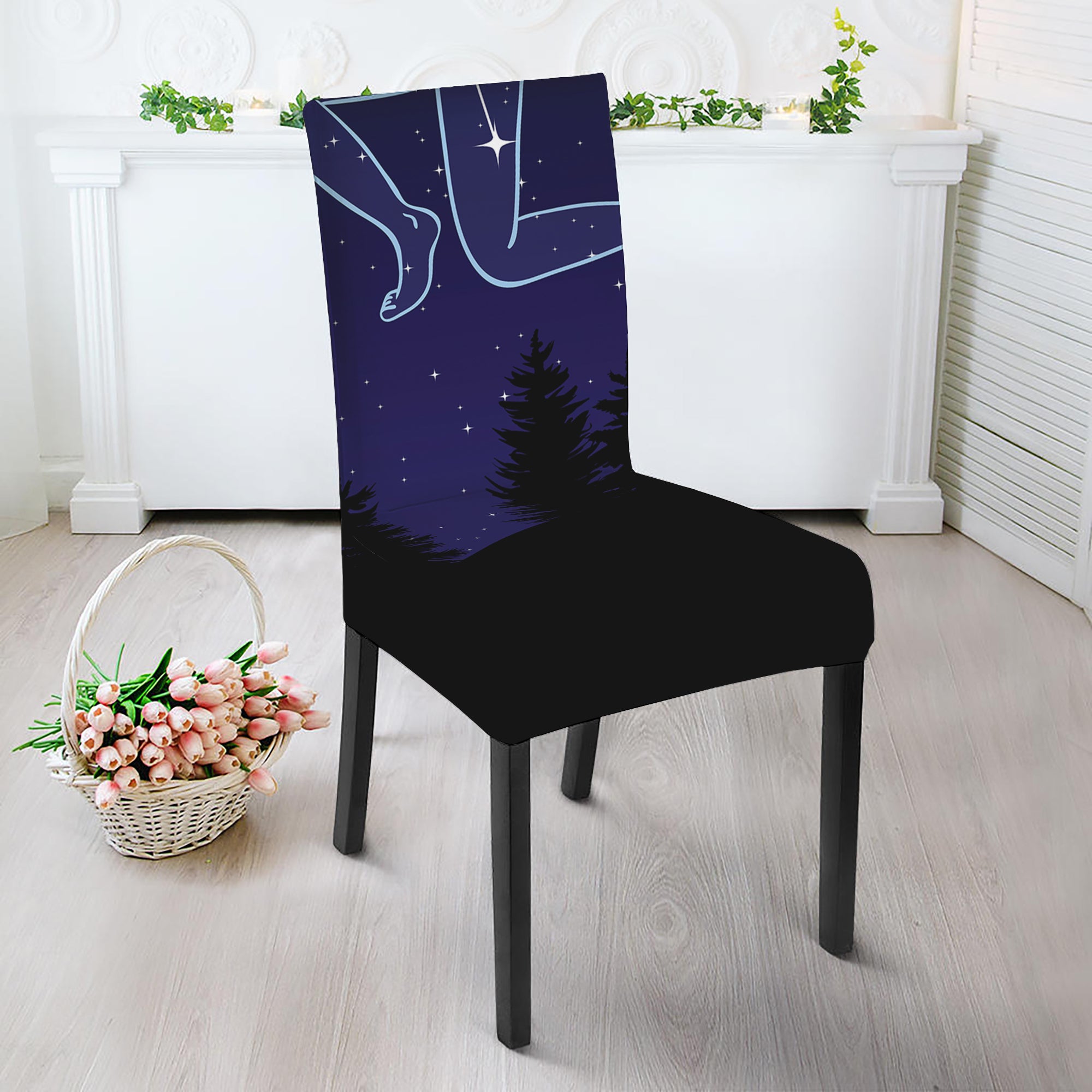 Sagittarius Constellation Print Dining Chair Slipcover