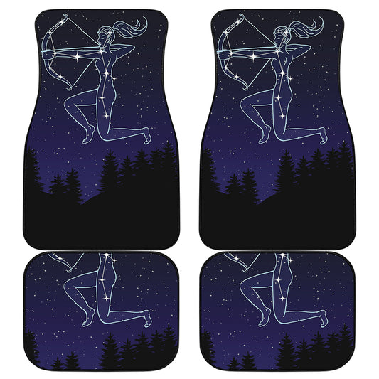 Sagittarius Constellation Print Front and Back Car Floor Mats