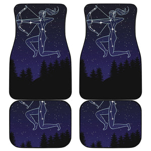 Sagittarius Constellation Print Front and Back Car Floor Mats